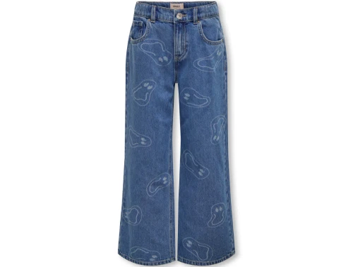 Kids ONLY medium blue denim smile wide jeans